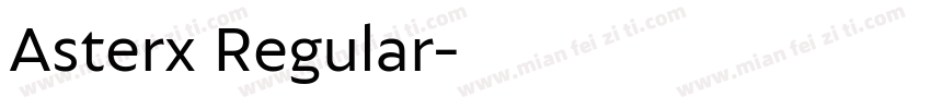 Asterx Regular字体转换